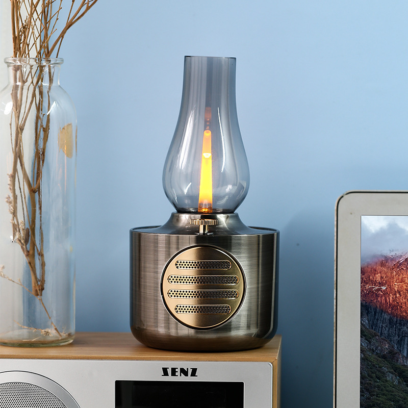Private Mold Kerosene Lamp Speaker Camping Atmosphere Light Outdoor Camping Lighting Speaker