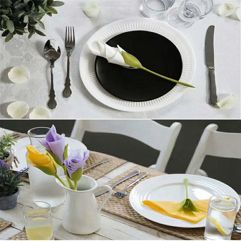 Napkin Holders Paper Napkin Flower Folding Napkin Holder Rose Napkin Flower Tool Romantic Table Setting
