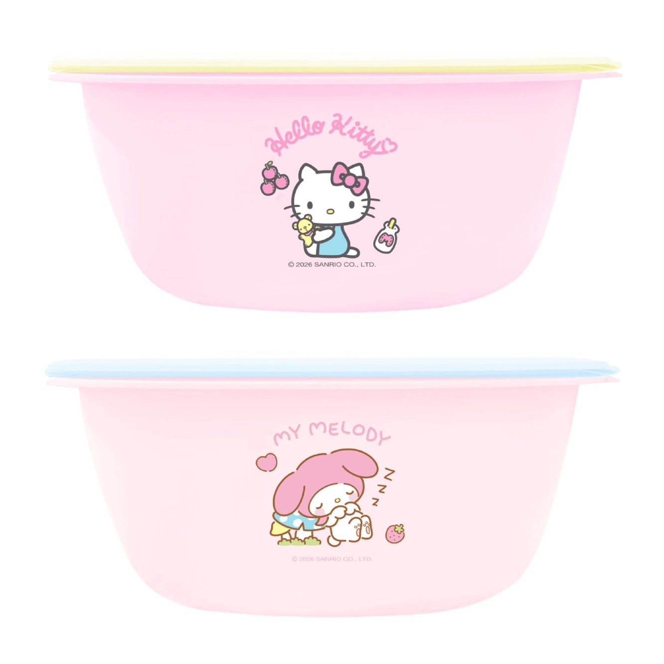 Sanrio Official Draining Basket Set Vegetable Washing Bowl Kitchen Dopamine Double-Layer Fruit Washing Basket Draining Bowl
