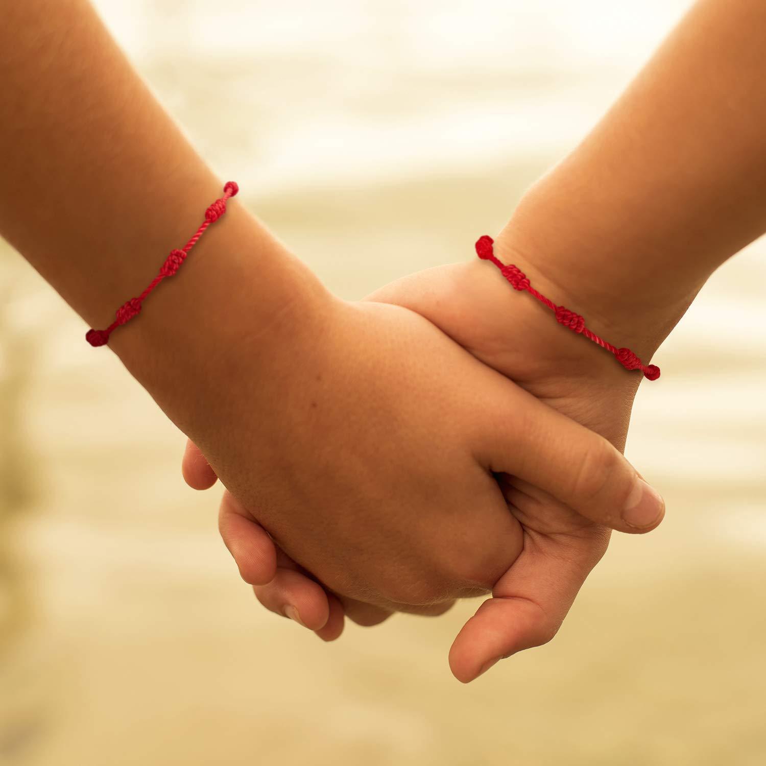 7 Knot Lucky Bracelet Handwoven Adjustable Red Rope Bracelet for Birth Year