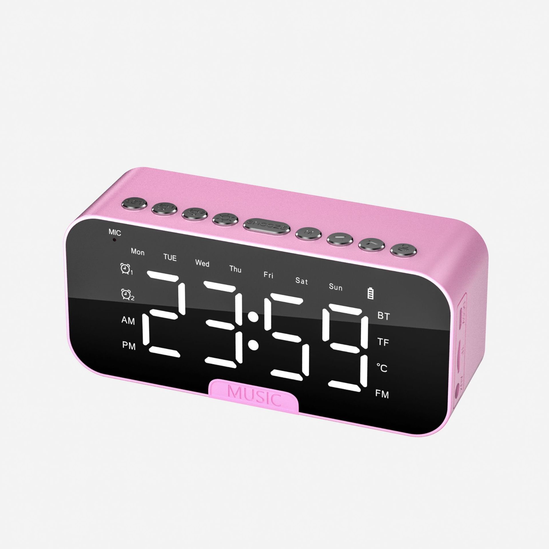 Private mold Bluetooth speaker P6 clock alarm clock audio desktop gift card smart voice speaker