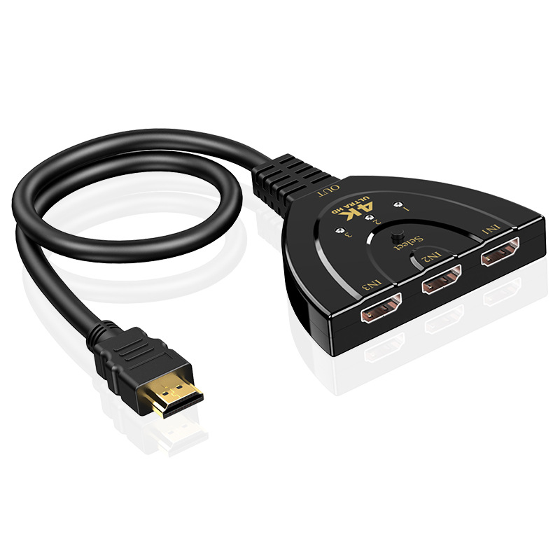 HDMI Switch Three-In-One-Out Splitter 4K HD HDMI 3-In-1-Out Set-Top Box to Monitor