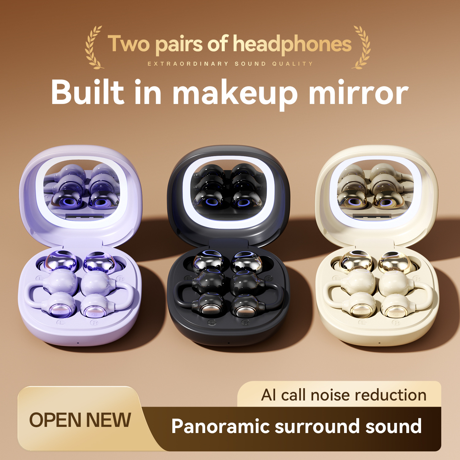New Product M165 Clip Ear Space Capsule High Sound Quality Low Latency Long Battery Life Private Mold Wireless Bluetooth Earphone