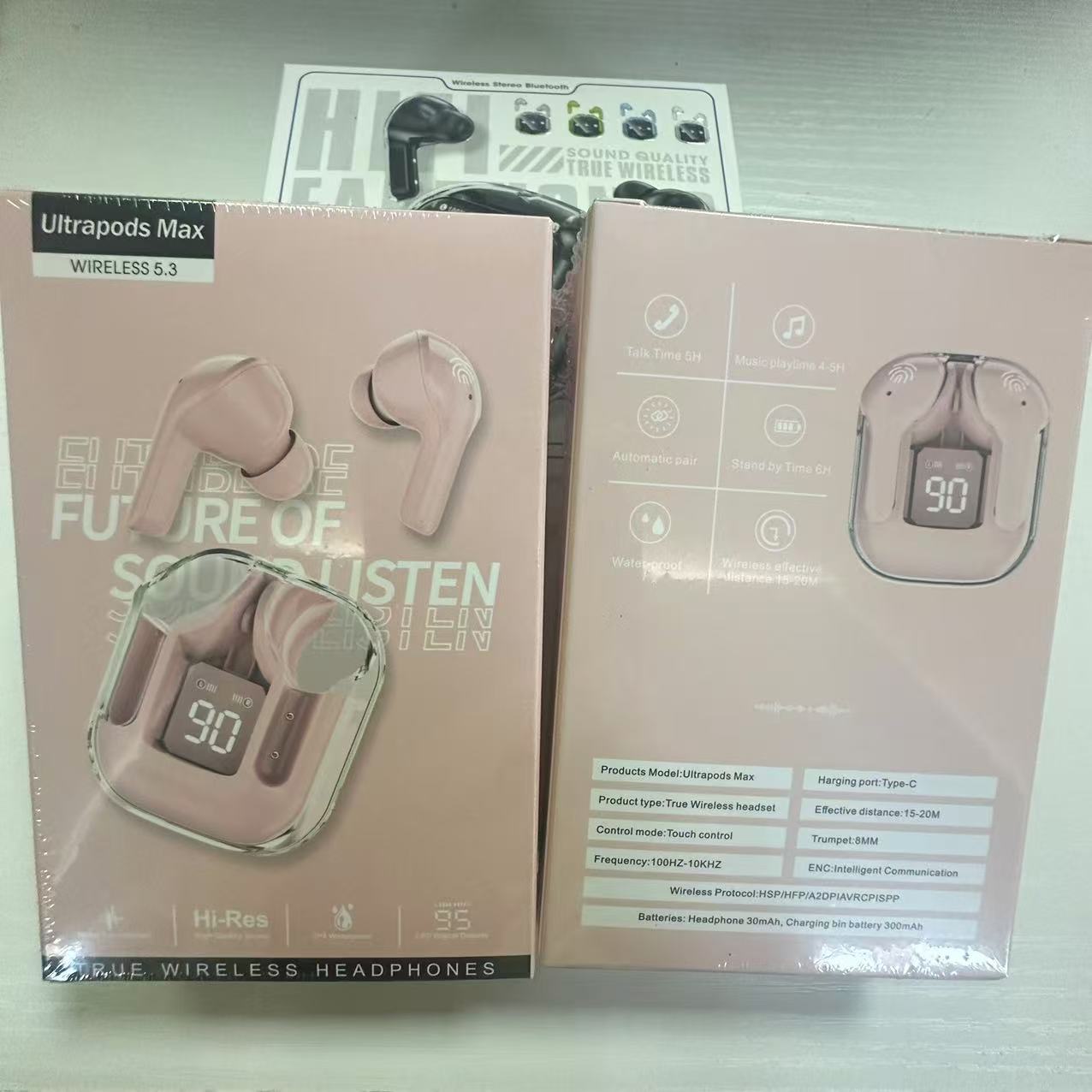 True Wireless New Bluetooth Earbuds In-ear Noise Reduction High Sound Quality Compatible with Apple Android All Gaming Digital Display