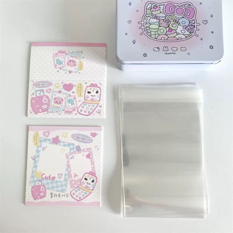 Independent transparent packaging DIY card header card back set Perler bead finished packaging bag gift cute cartoon packaging