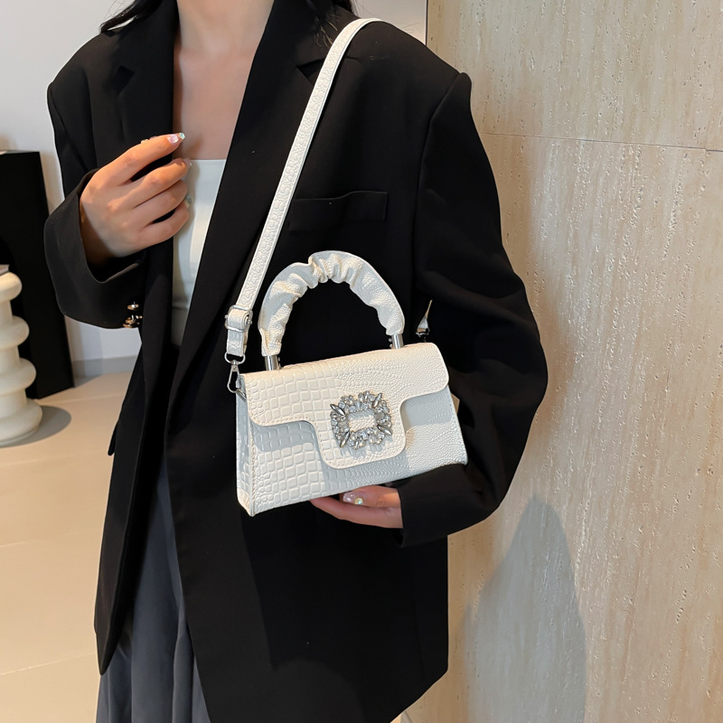 2026 New Small Square Bag Women Textured Handbag Women's Bag Fashionable Single Shoulder Crossbody Bag