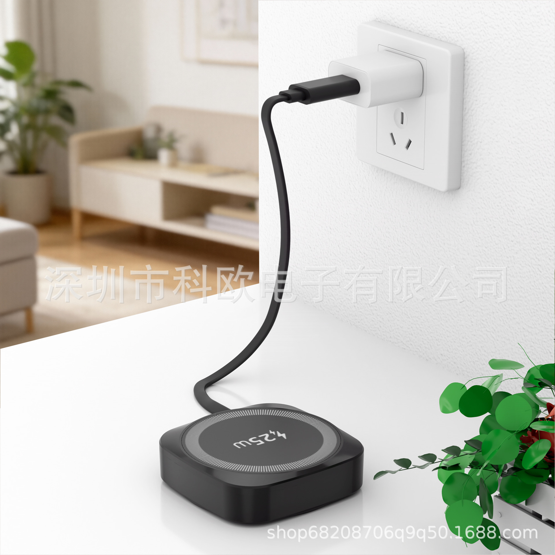 Ultra-Thin Qi2.2-25W Retractable Cable Magnetic Wireless Charger for Phone 15/16/17 Series and Other Phones