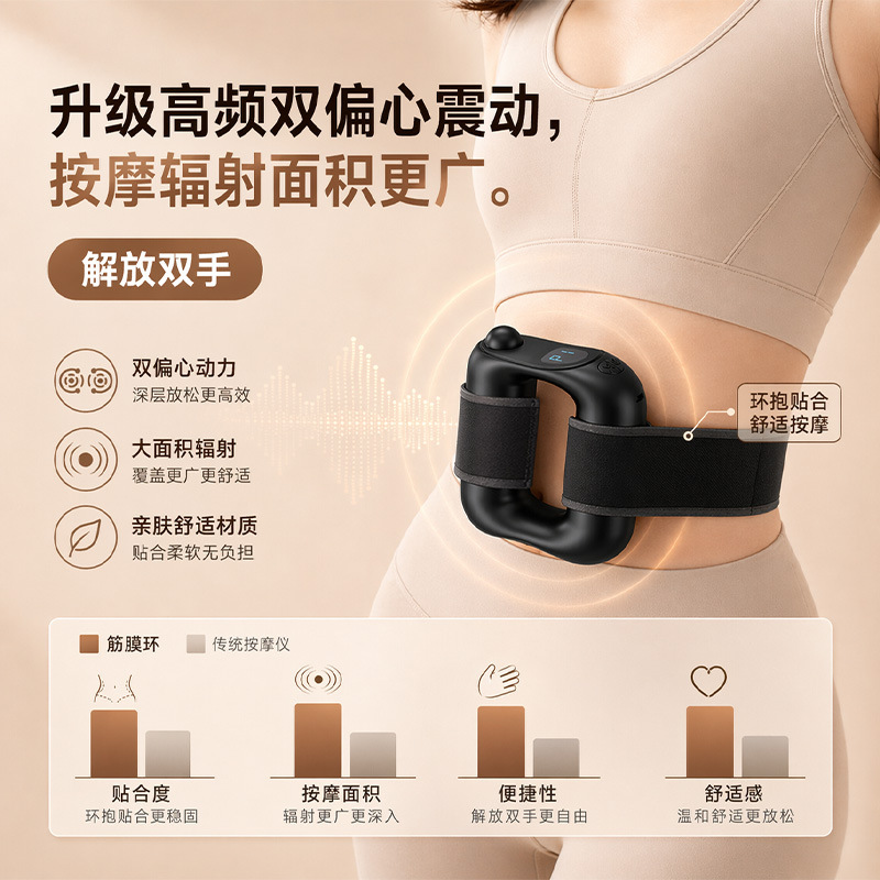 Waist Massager Vibration Abdominal Massager Waist Protection Massage Belt Belly Massager Abdominal Fat Reduction Massager