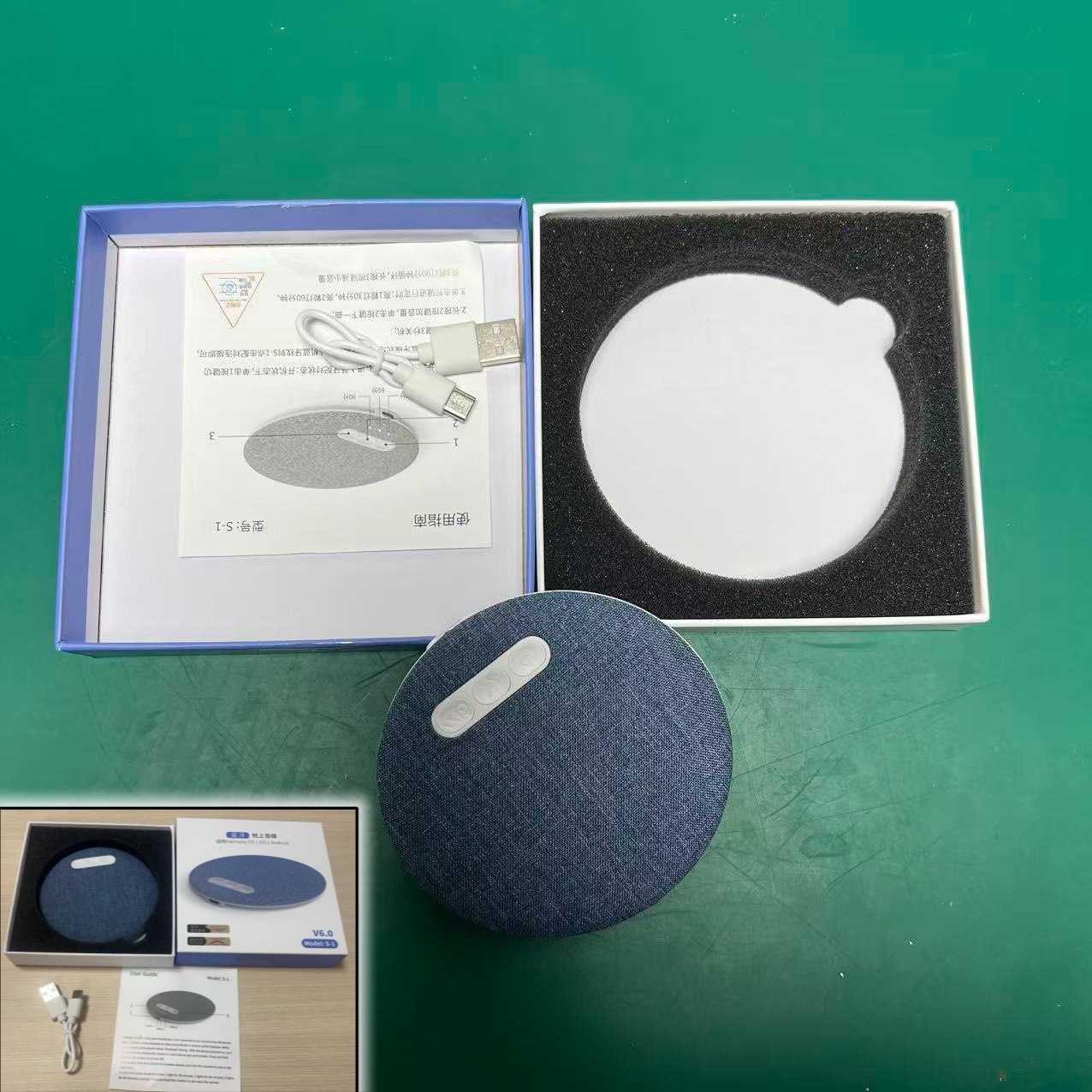 Pillow speaker pillow audio CD Bluetooth speaker timer sleep white noise ultra-thin