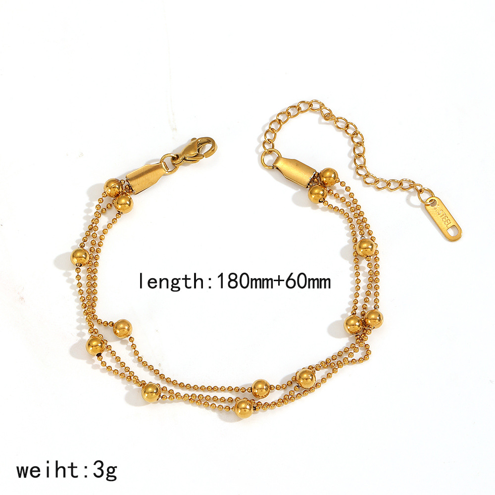 Titanium steel bracelet diy bracelet 18k gold plated stainless steel chain bracelet