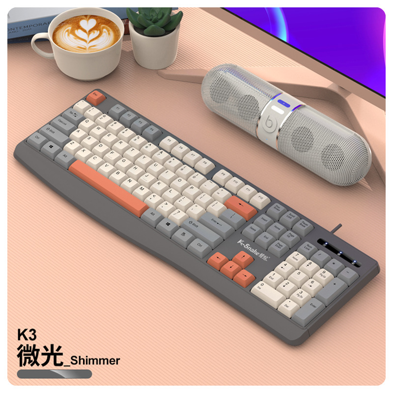 Viper KM300 Wired Office Business Keyboard Mouse Combo for Desktop Computer Notebook Color Matching Keyboard Mouse