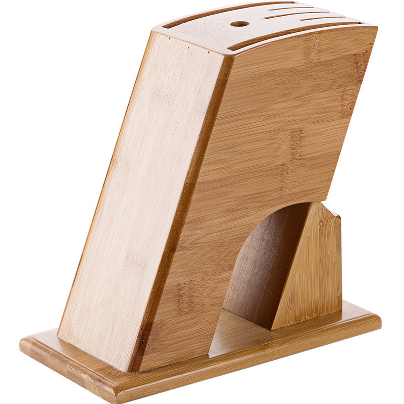 Bamboo knife holder, multifunctional kitchen storage rack for knives, countertop knife block