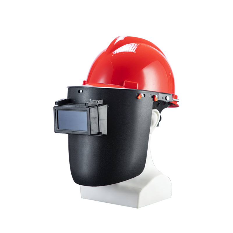 6PA2 welding face shield with safety helmet aluminum bracket protective extended desktop high-altitude welding helmet