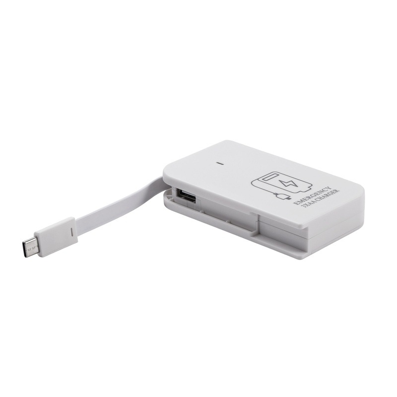 Three 5号 dry battery Type-c cable charging power bank backup 3AA emergency charger LED light battery box