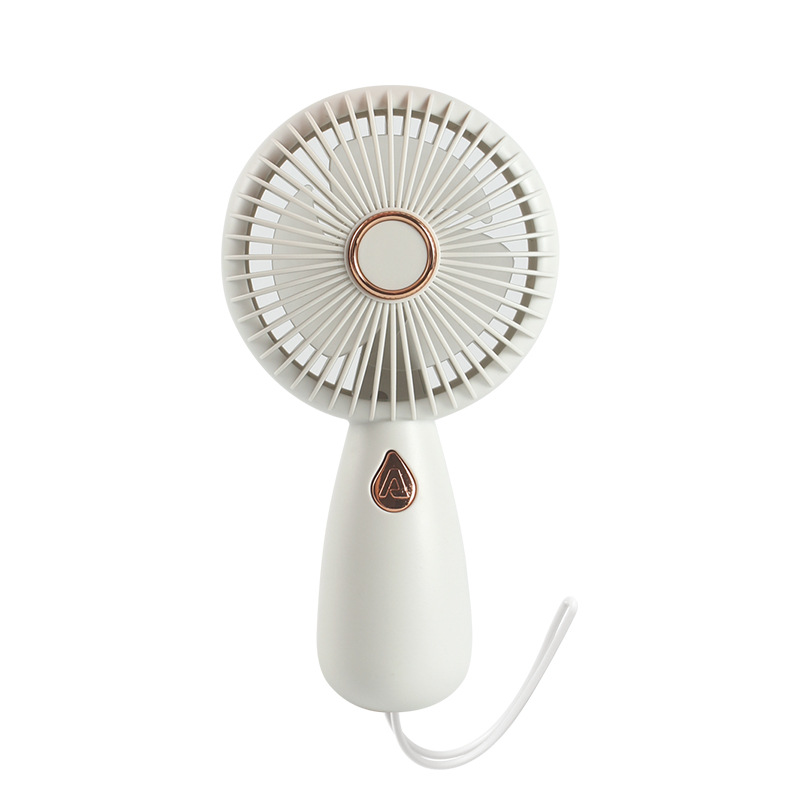 Simple Handheld Small Fan with LED Portable Small Fan USB Rechargeable Electric Fan