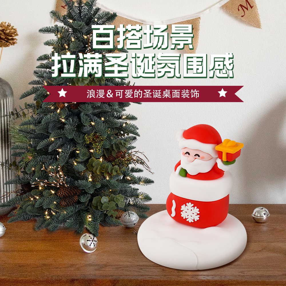 Christmas Phone Stand Cute Santa Gift Desktop Phone Stand Snowman Decoration Small Ornament