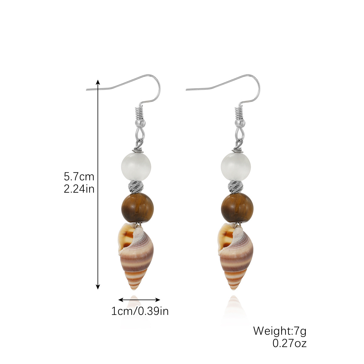 New ocean style earrings natural stone Bohemian shell earring set natural shell earrings