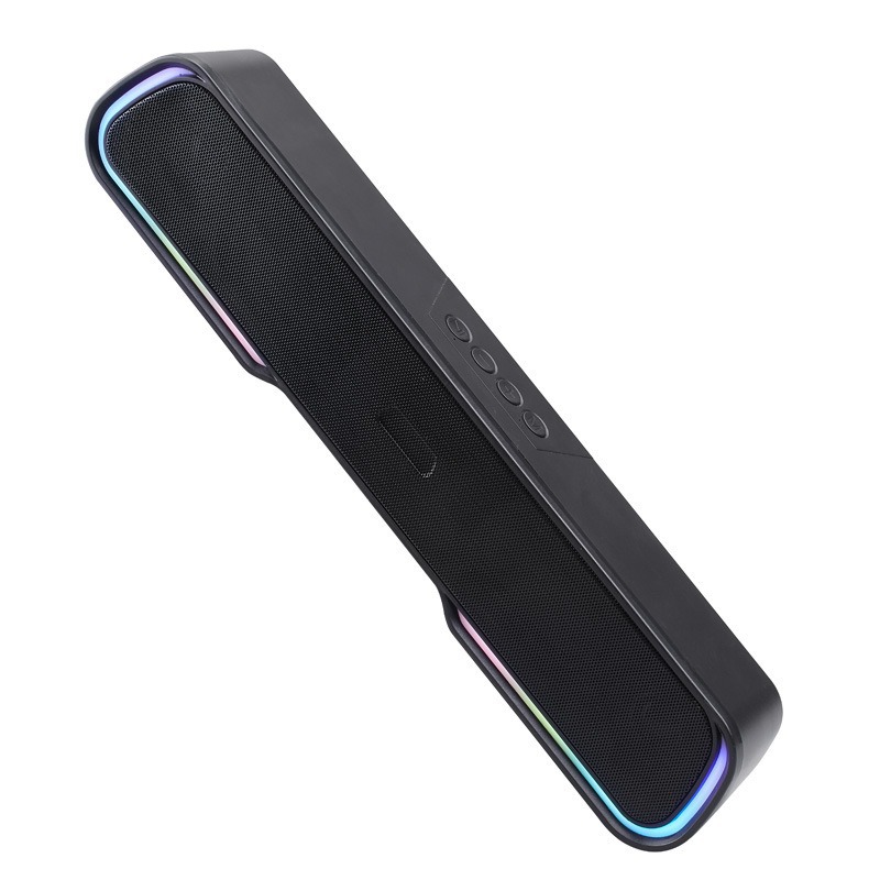 RGB Light Bluetooth Speaker Wireless Glow Portable Long Strip Desktop Small Sound Bar