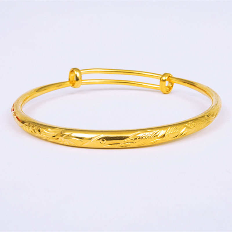 Vietnam sand gold bracelet women simulation gold-plated 999 pure dragon and phoenix fake gold copper bracelet hand jewelry