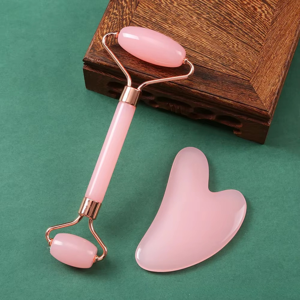 Ice Mask Set Cold and Hot Gel Light-Blocking Eye Patch Mask Eye Mask Gua Sha Board Massage Roller