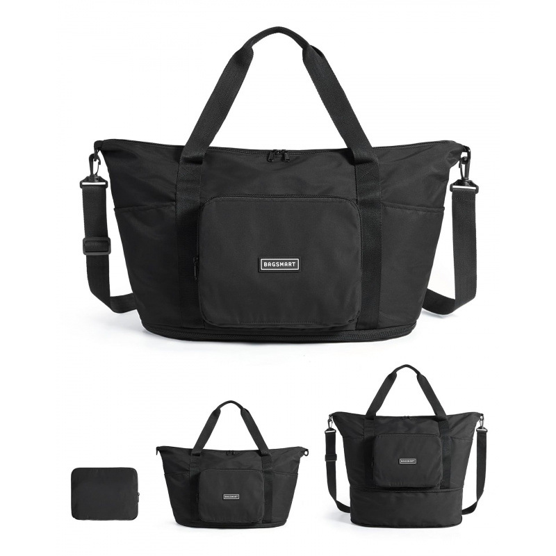 Large Capacity Lightweight Travel Bag for Women, Expandable Moving Clothes Storage Bag, Practical Casual Handbag Sports Fitness Bag