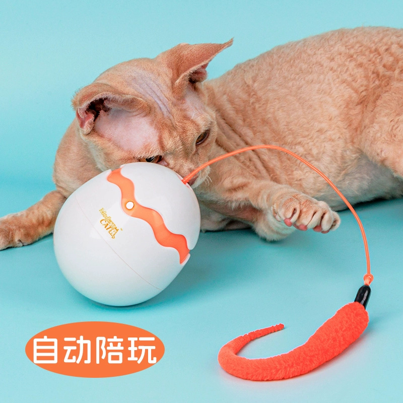 afp Automatic Rotating Cat Teaser Toy Dinosaur Egg Electric Cat Teaser Wand Cat Self-entertainment Relieve Boredom Cat Teaser