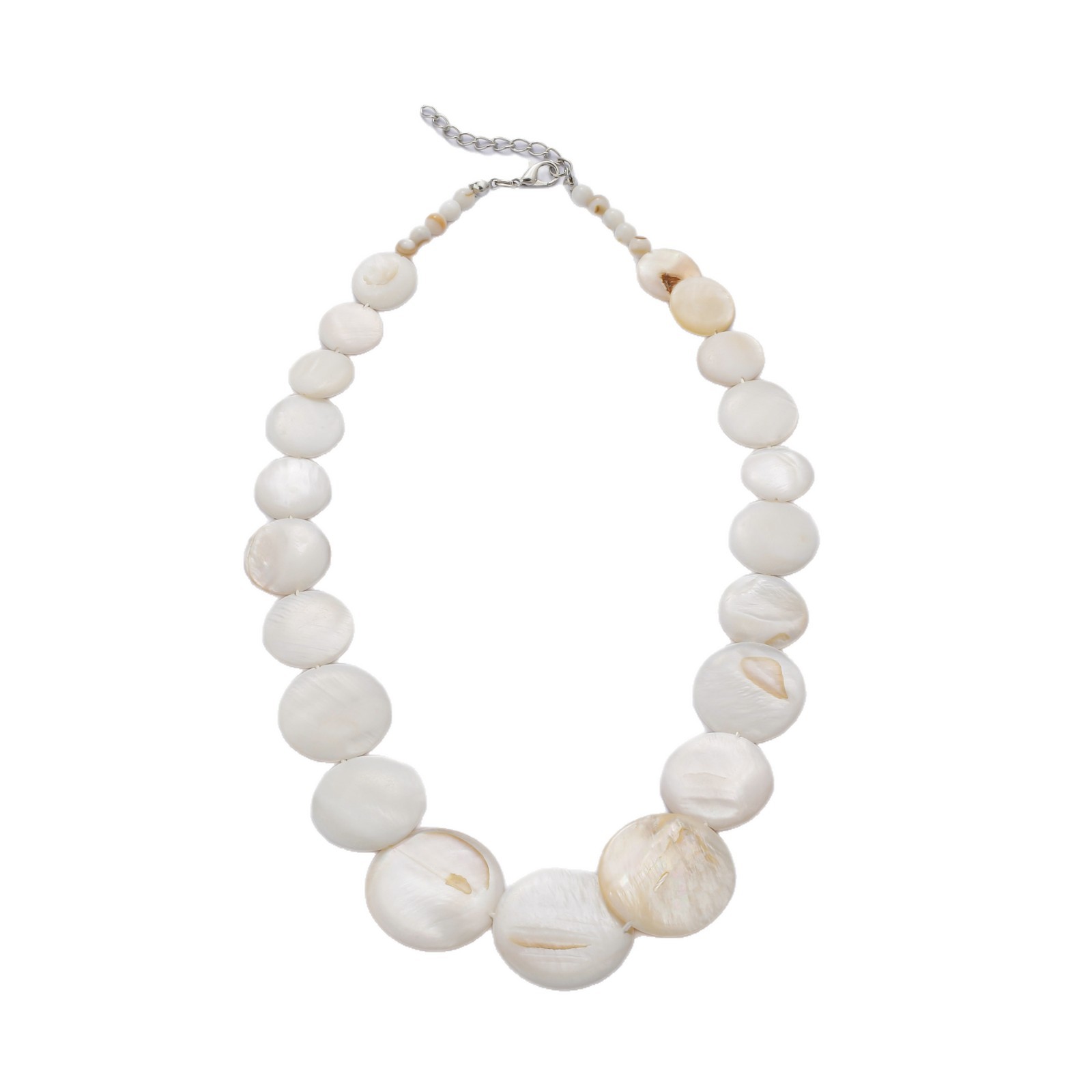 Accessories Beach Vacation Style White Shell Bead Necklace for Women Choker Necklace