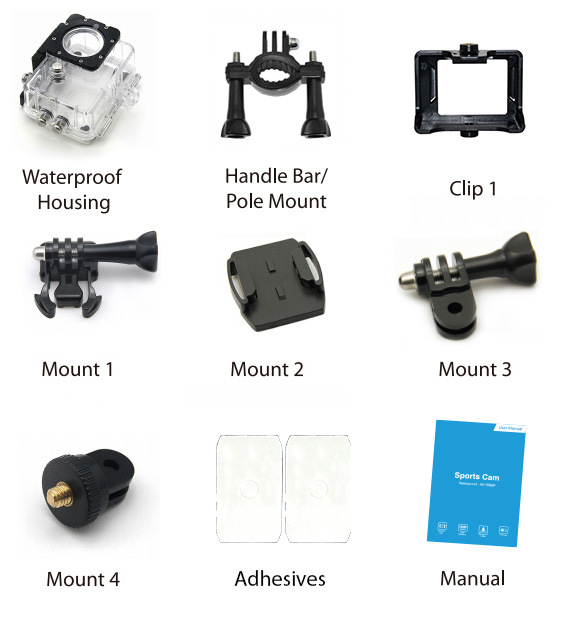 HD Sports Camera Anti-shake Waterproof Wireless Shooting Outdoor Skiing Head-mounted Camera Cycling Diving Camera