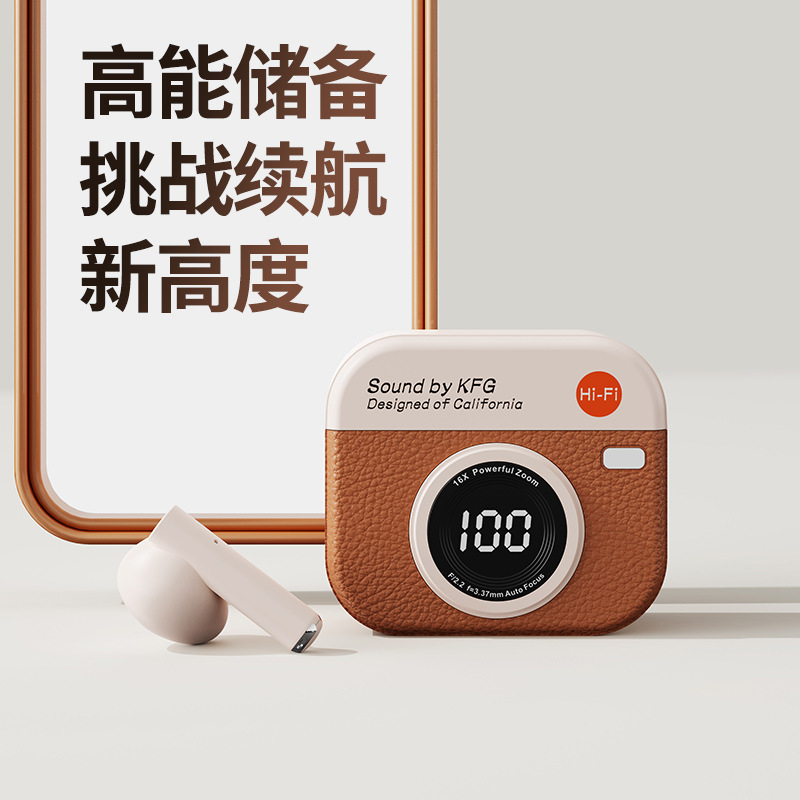 New CCD Camera Q86 Wireless Bluetooth Earbuds Noise Cancelling Semi-In-Ear Long Battery Life