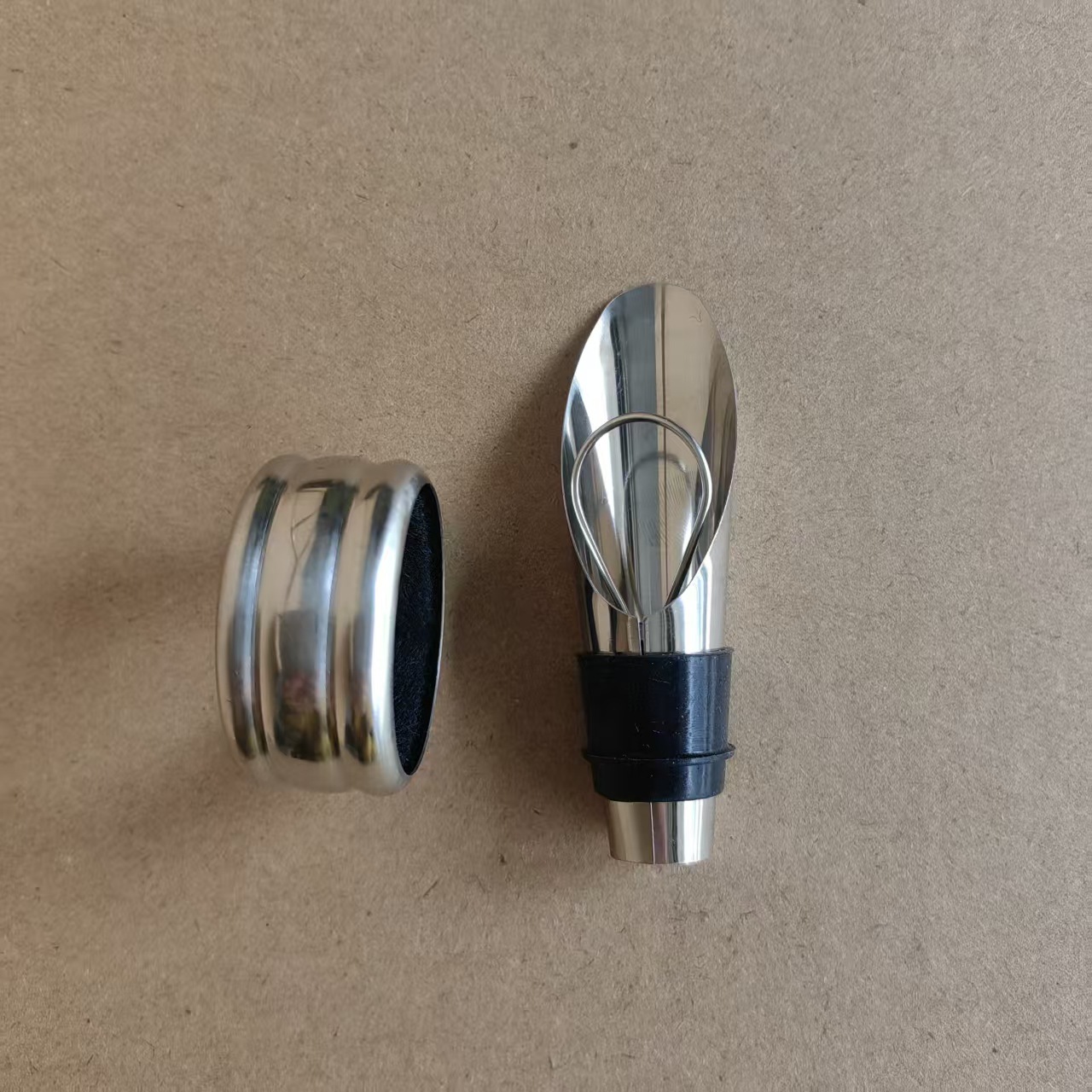 Red Wine Tool Set Foil Cutter Stainless Steel Anti-Drip Ring Red Wine Pourer Stainless Steel Wine Ring