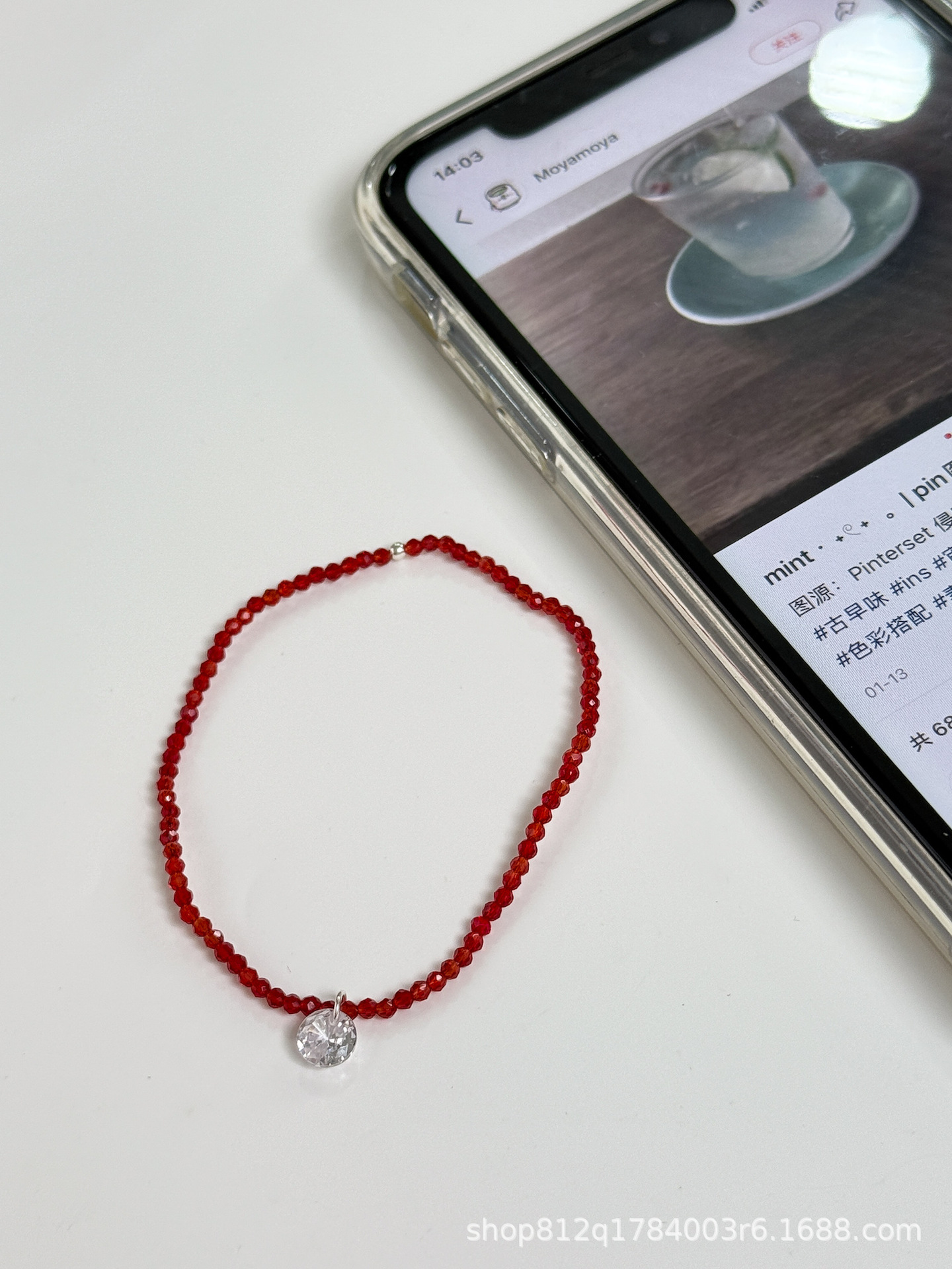 Dopamine candy color series self-made small colorful sugar super flash zircon gemstone pendant bracelet simple