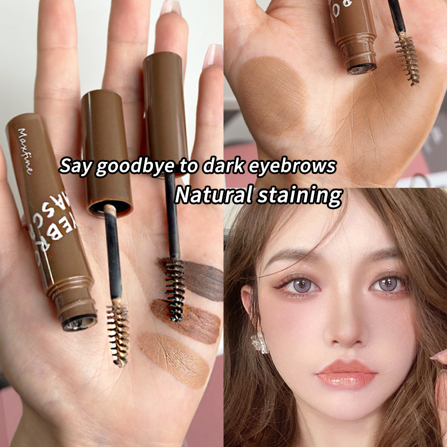Cross-border makeup Maxfine three-dimensional eyebrow cream eyebrow brush novice easy to use not easy to take off makeup anti-sweat color holding makeup