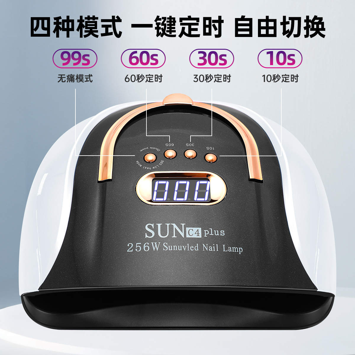 New Handheld Nail Lamp SUNC4PLUS Smart Induction Nail Lamp 256W Fast Drying UV Lamp