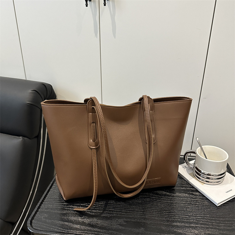 Large capacity canvas bag women 2026 autumn new simple single shoulder bag handbag tote bag
