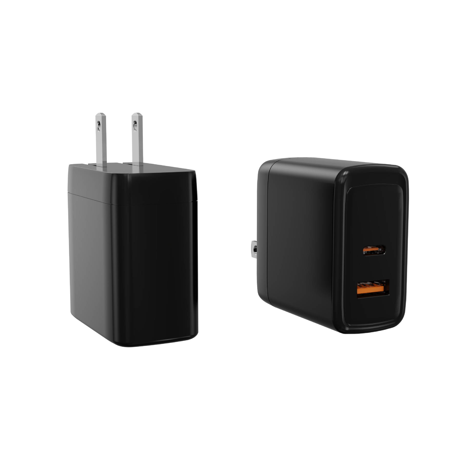 UL certified foldable PD65W charging head three-port GaN fast charging laptop charger