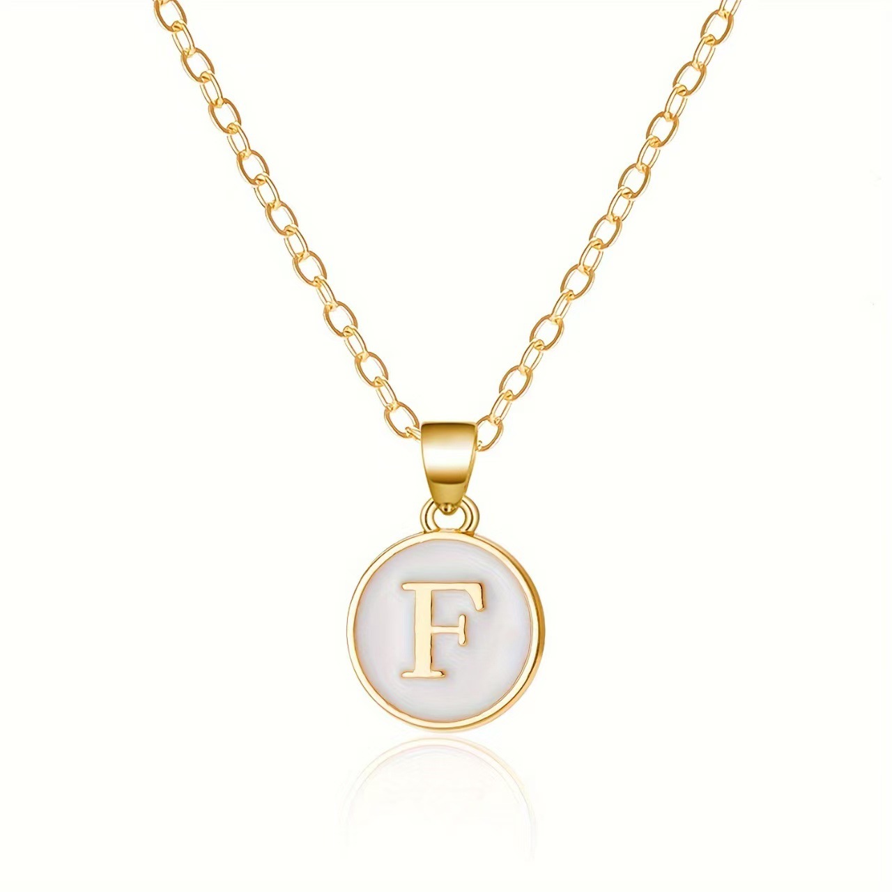 Geometric 26-letter necklace simple 26-letter necklace alloy pendant necklace