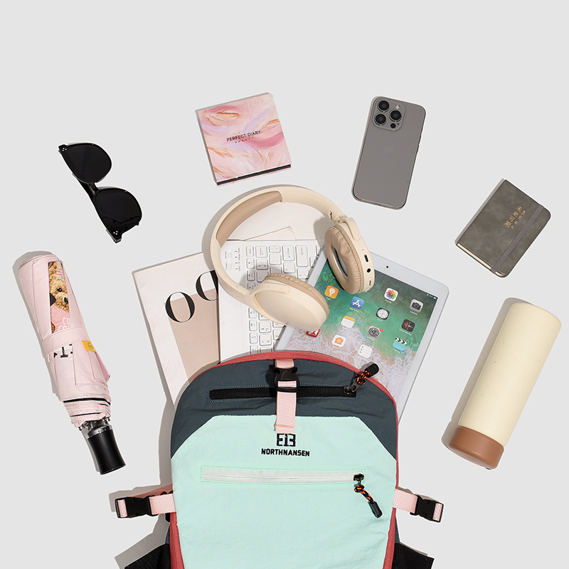 Dopamine Color-blocked Backpack for Women 2026 New Outdoor Hiking Backpack Lightweight Sports Travel Backpack