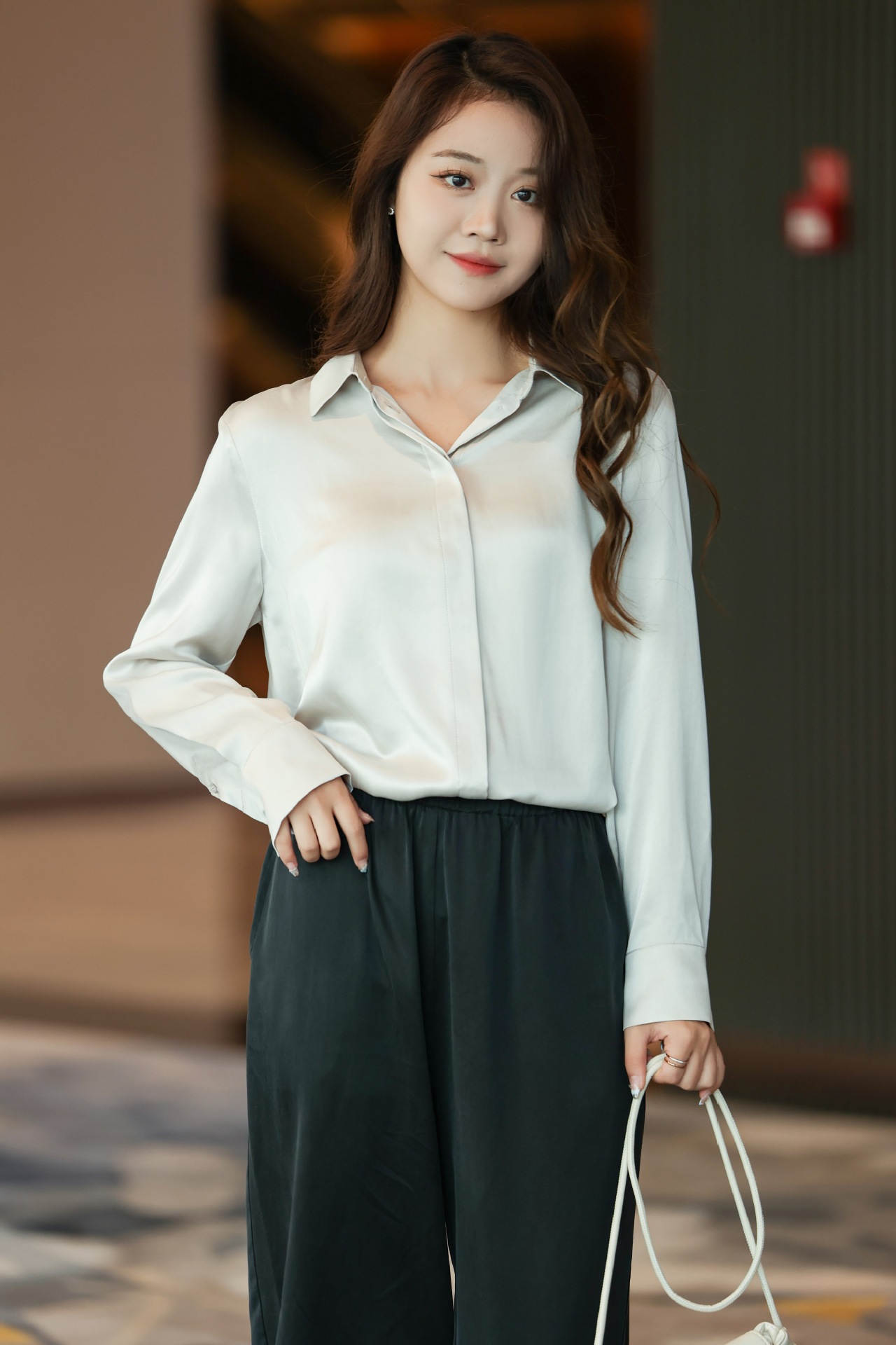 2026 Spring Summer New Silk Blouse for Women Mulberry Silk Long Sleeve Square Collar Loose Satin Sandwashed Shirt Plus Size Women's Clothing