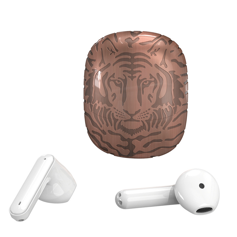 DOSS Bluetooth Headphones Tiger Year Edition TWS Metal 5.3 Version Mobile Computer Tablet Universal Noise Reduction Game Student