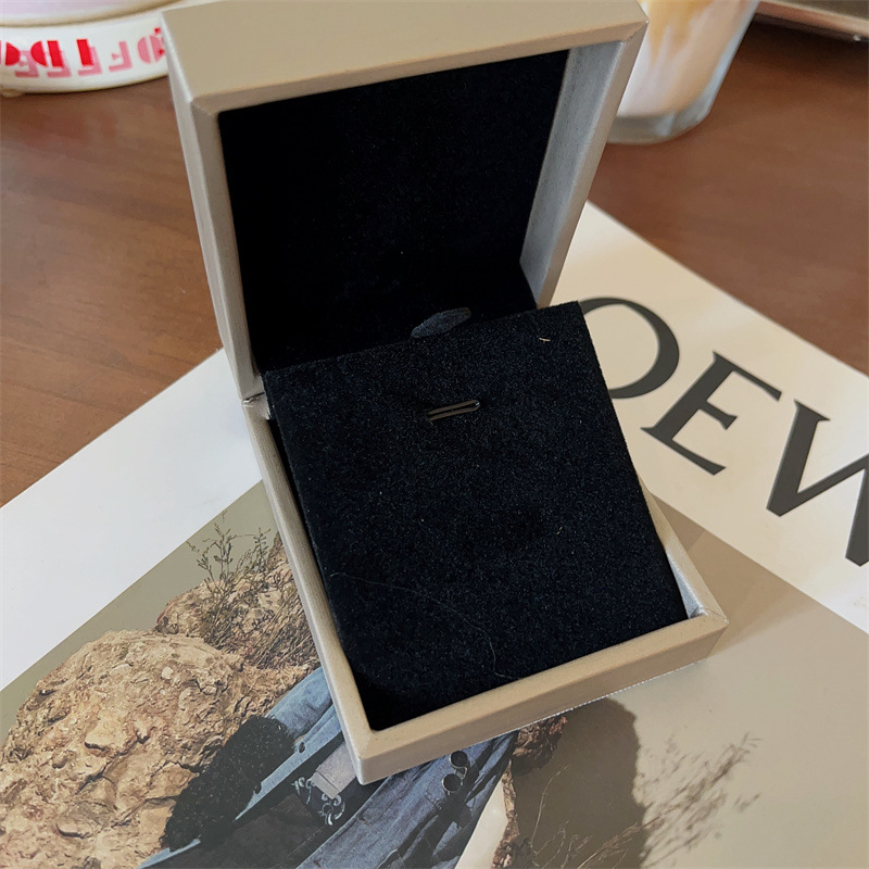 Exquisite acrylic rectangular square transparent film gift box necklace jewelry bow accessories