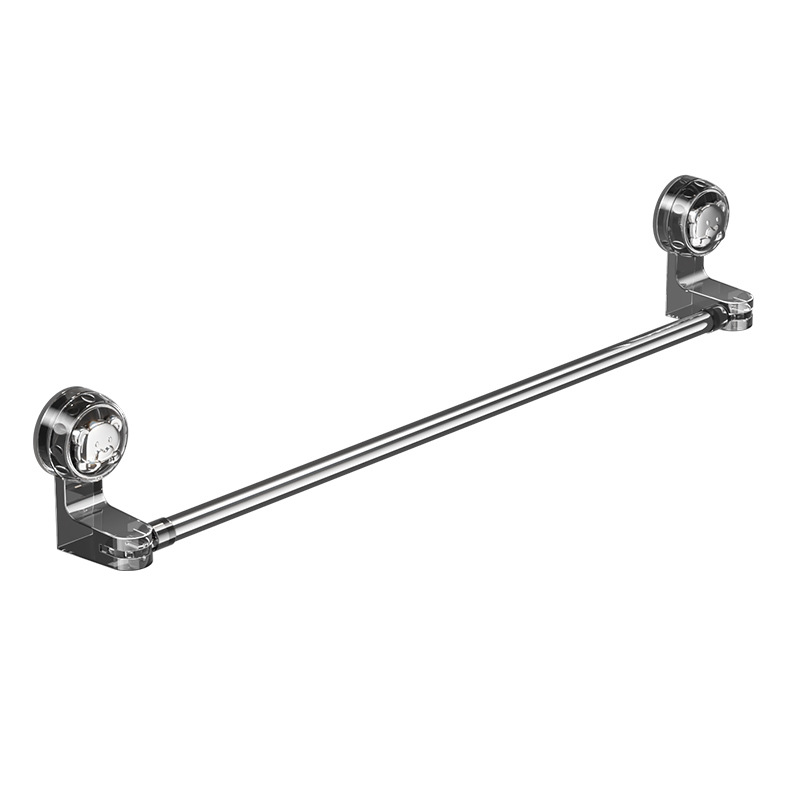 Suction cup towel rack bathroom no-drilling telescopic towel rod storage rack washroom bath towel hanging rack