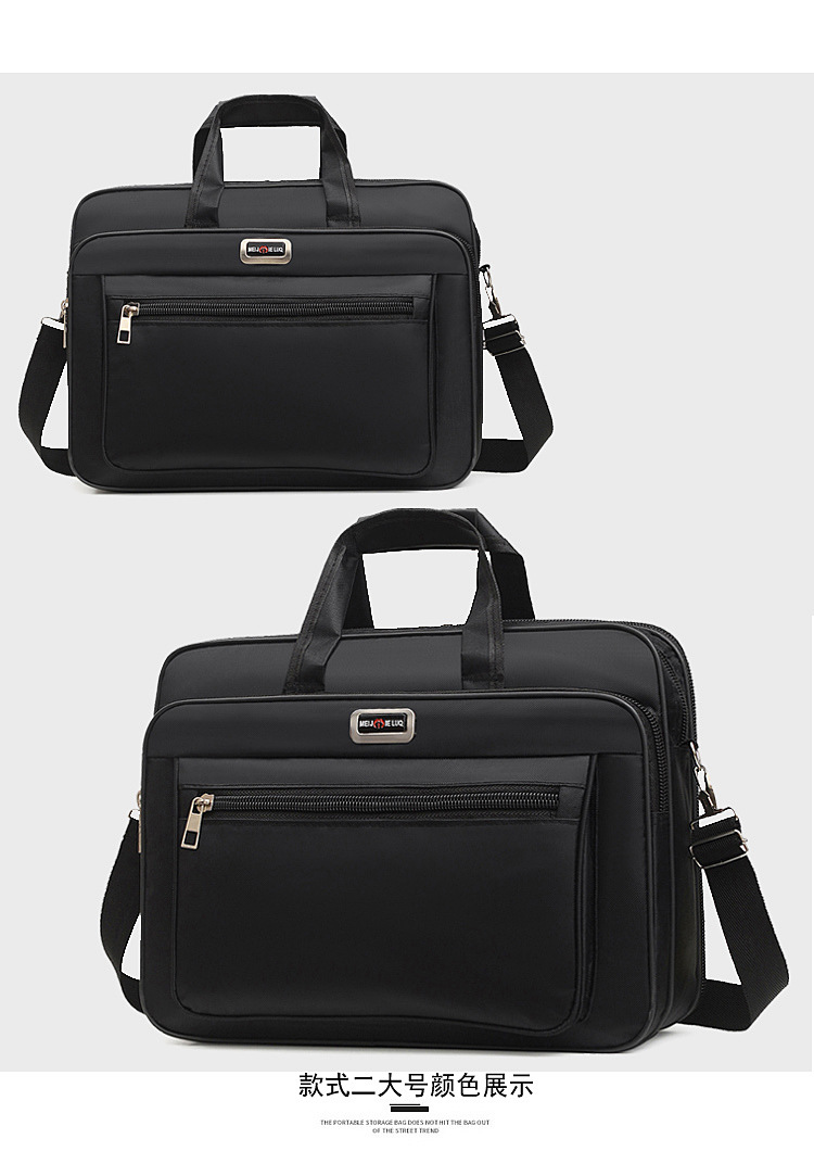 Handheld shoulder laptop tablet computer bag 15 inch office business trip student printing large capacity computer bag