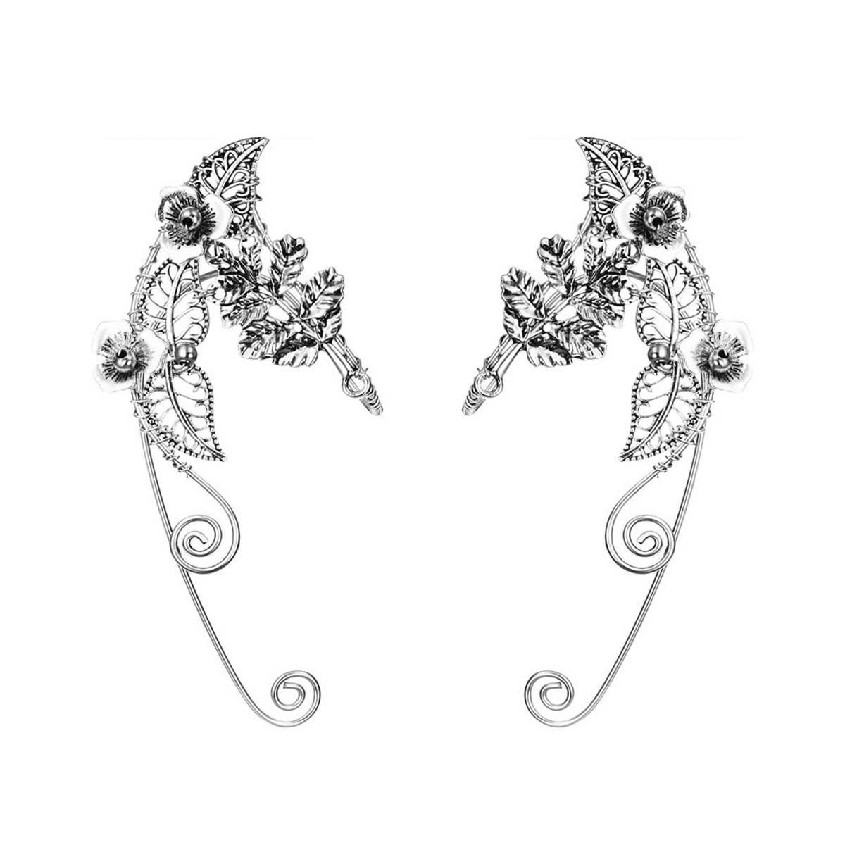 Exclusive Ear Elf No-Piercing Ear Clip Hollow Stud Earrings