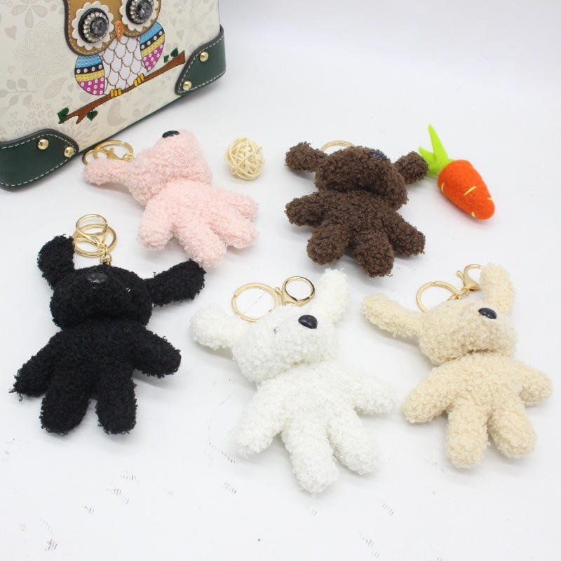 Cute Handmade Cartoon Plush Dog Children's Accessories Bag Charm Souvenir Doll