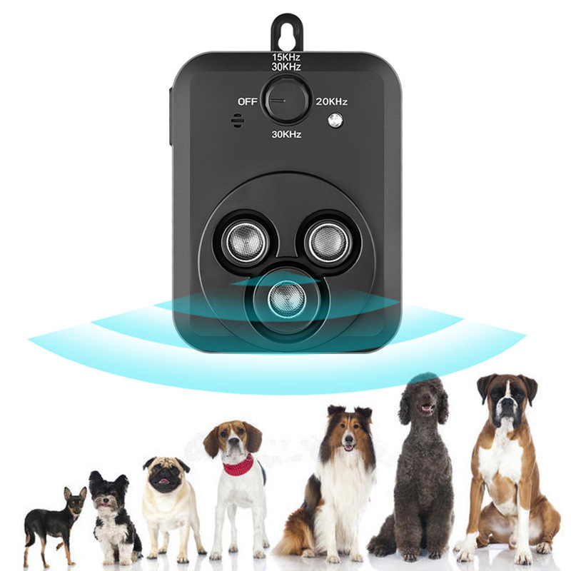 Ultrasonic Bark Stopper Cat Dog Sonic Trainer Anti-Bark High Power Three-Head Dog Repeller
