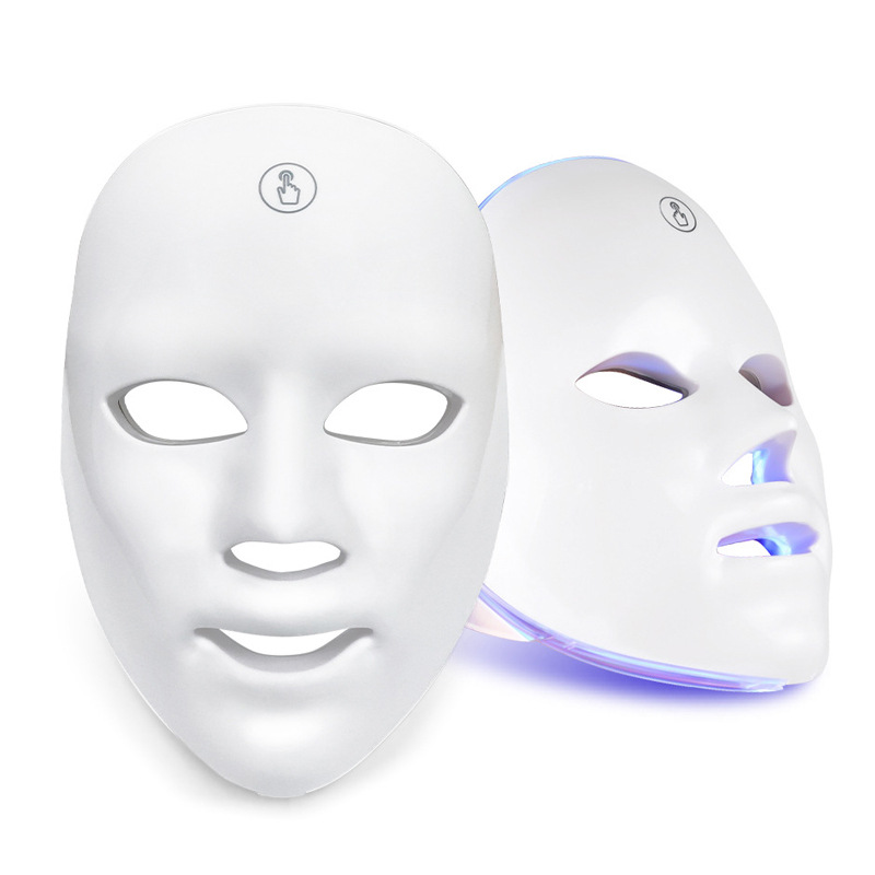 New beauty mask with seven-color LED light, beauty instrument facial mask, home photonic rejuvenation instrument with导入 function
