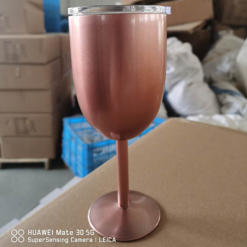 304 stainless steel goblet wine glass double-layer vacuum insulated champagne cocktail cup