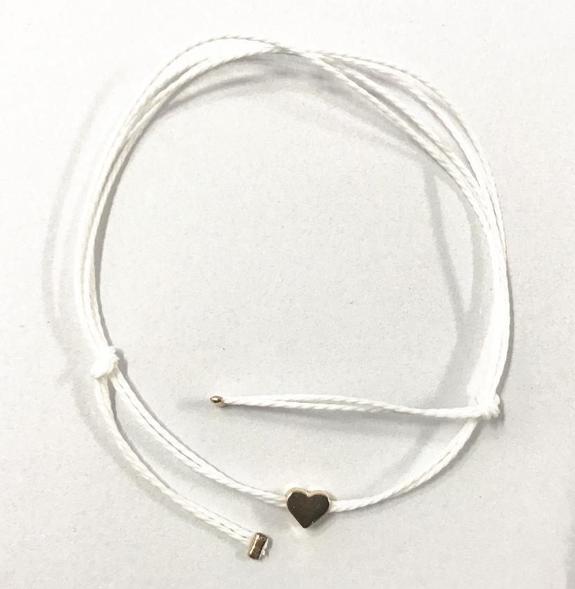 Accessories sweet simple hemp rope rope heart-shaped hand accessory small fresh love heart bracelet