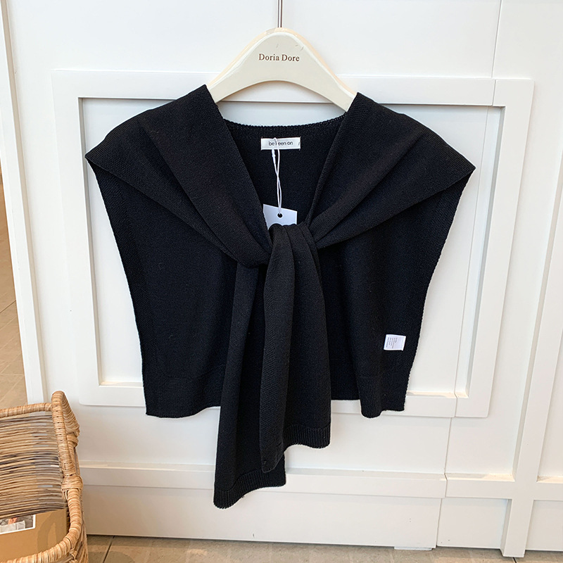 Outer layer small cape shawl, summer thin solid color sunscreen air-conditioned room shoulder cape