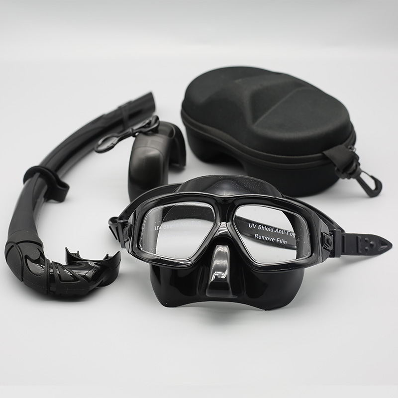 JUNHAIINS low-volume free diving mask tempered glass lightweight PC lens snorkeling mask
